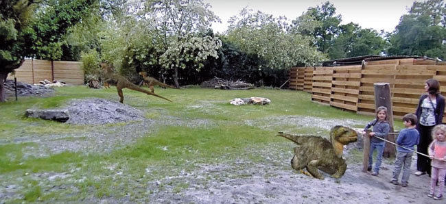 Rozšírená realita, umelá inteligencia a interakcia človeka s dinosaurom - obr7